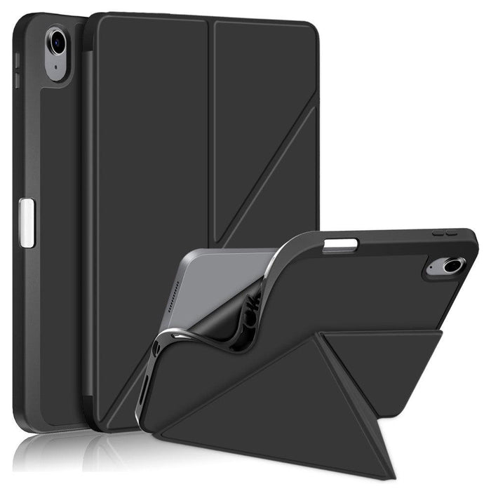 For iPad 10th Gen 10.9 Case Origami Stand PU Leather Tablet Case - Black - buy-cases