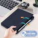 For iPad 10th Gen 10.9 Case Origami Stand PU Leather Tablet Case Auto Wake / Sleep Pen Slot Protective Cover - Dark Blue - buy-cases