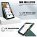 For iPad 10th Gen 10.9 Case Origami Stand PU Leather Tablet Case - Blackish Green - buy-cases