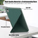 For iPad 10th Gen 10.9 Case Origami Stand PU Leather Tablet Case - Blackish Green - buy-cases