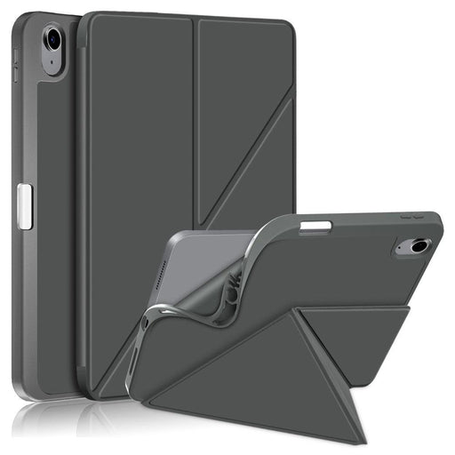 For iPad 10th Gen 10.9 Case Origami Stand PU Leather Tablet Case - Grey - buy-cases