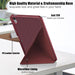 For iPad 10th Gen 10.9 Case Origami Stand PU Leather Tablet Case Auto Wake / Sleep Pen Slot Protective Cover - Wine Red - buy-cases