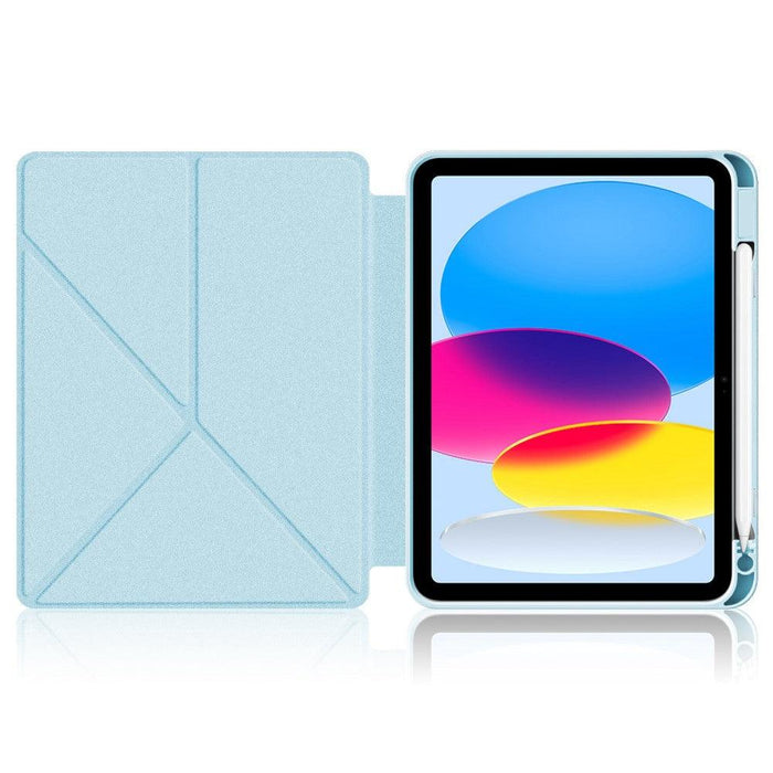 For iPad 10th Gen 10.9 Case Origami Stand PU Leather Tablet Case - Sky Blue - buy-cases