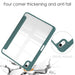 For iPad 10th Gen 10.9 Case Shockproof Tablet Case PU Leather - Blackish Green - buy-cases