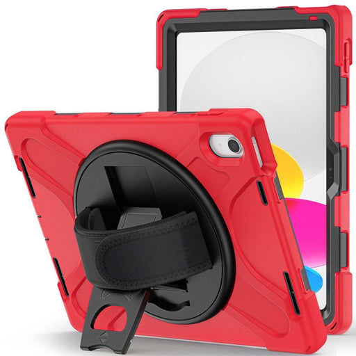 For iPad 10th Gen 10.9 Case Kickstand PC + Silicone Tablet Case - Red - buy-cases