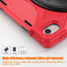 For iPad 10th Gen 10.9 Case Kickstand PC + Silicone Tablet Case - Red - buy-cases