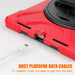 For iPad 10th Gen 10.9 Case Kickstand PC + Silicone Tablet Case - Red - buy-cases