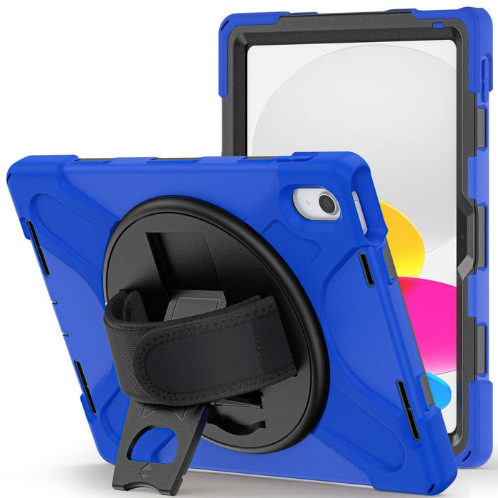 For iPad 10th Gen 10.9 Case Kickstand PC + Silicone Tablet Case - Blue - buy-cases