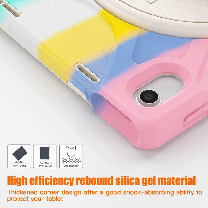 For iPad 10th Gen 10.9 Case Kickstand PC + Silicone Tablet Case - Colorful Pink - buy-cases