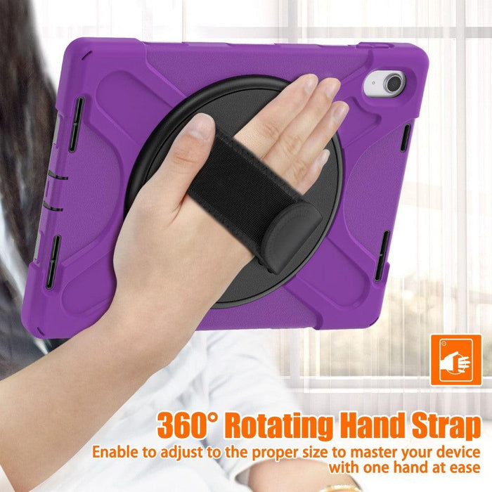 For iPad 10th Gen 10.9 Case Kickstand PC + Silicone Tablet Case - Purple - buy-cases