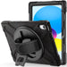 For iPad 10th Gen 10.9 Case Kickstand PC + Silicone Tablet Case - Dark Black - buy-cases