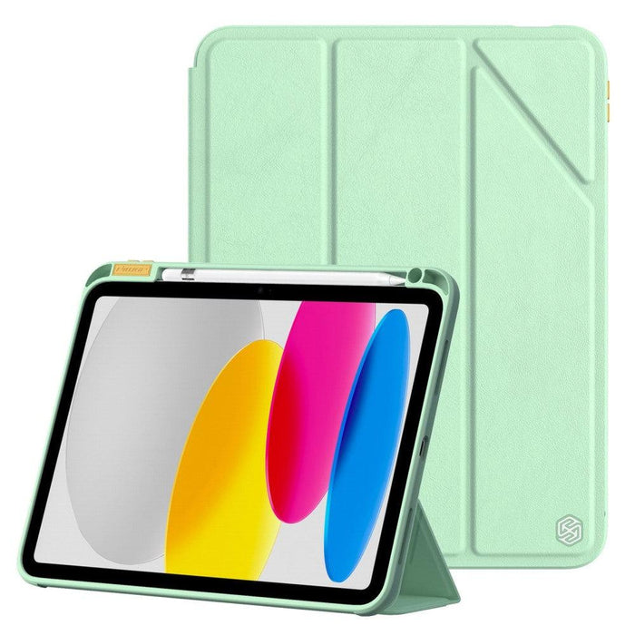 NILLKIN for iPad 10th Gen 10.9 Leather Tablet Case with Stand - Green - buy-cases