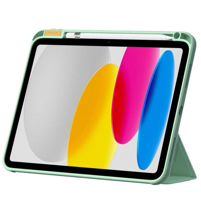 NILLKIN for iPad 10th Gen 10.9 Leather Tablet Case with Stand - Green - buy-cases