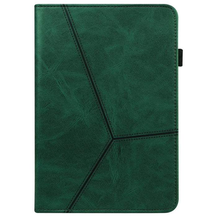 For Lenovo Tab P11 Gen 2 11.5 tb350fu case Line Imprinted Leather Protective Tablet Cover Stand - Green - buy-cases