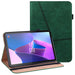 For Lenovo Tab P11 Gen 2 11.5 tb350fu case Line Imprinted Leather Protective Tablet Cover Stand - Green - buy-cases