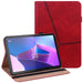 For Lenovo Tab P11 Gen 2 11.5 tb350fu case Line Imprinted Leather Protective Tablet Cover Stand - Red - buy-cases