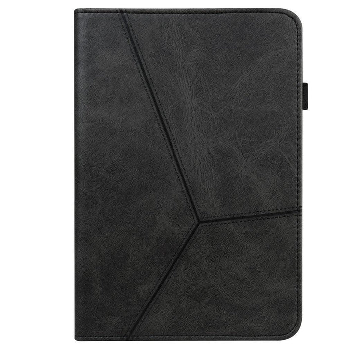 For Samsung Galaxy Tab S9 11 / S9 FE 10.9 case PU Stand Cover Line with Card Slots - Black - buy-cases