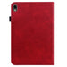 For Samsung Galaxy Tab S9 11 / S9 FE 10.9 case PU Stand Cover Line with Card Slots - Red - buy-cases