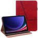 For Samsung Galaxy Tab S9 11 / S9 FE 10.9 case PU Stand Cover Line with Card Slots - Red - buy-cases