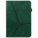 For Samsung Galaxy Tab S9 11 / S9 FE 10.9 case PU Stand Cover Line with Card Slots - Green - buy-cases