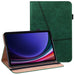 For Samsung Galaxy Tab S9 11 / S9 FE 10.9 case PU Stand Cover Line with Card Slots - Green - buy-cases