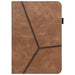 For Samsung Galaxy Tab S9 11 / S9 FE 10.9 case PU Stand Cover Line with Card Slots – Brown - buy-cases