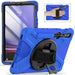 For Samsung Galaxy Tab S9 11 / S9 FE 10.9 case Silicone Kickstand Protective Cover - Blue - buy-cases