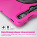 For Samsung Galaxy Tab S9 11 / S9 FE 10.9 case Silicone Kickstand Protective Cover - Rose - buy-cases