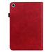 For Samsung Galaxy Tab A9 plus 11 case PU Leather Line Imprinted Tablet Cover with Card Slots - Red - buy-cases