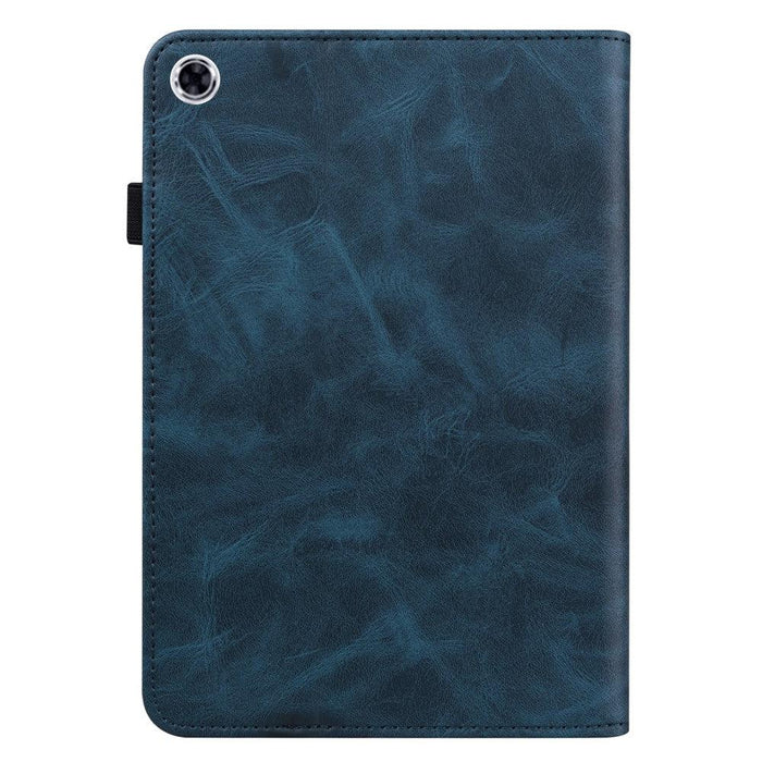 For Samsung Galaxy Tab A9 plus 11 case PU Leather Line Imprinted Tablet Cover with Card Slots - Blue - buy-cases