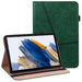 For Samsung Galaxy Tab A9 plus 11 case PU Leather Line Imprinted Tablet Cover with Card Slots - Green - buy-cases