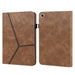 For Samsung Galaxy Tab A9 plus 11 case PU Leather Line Imprinted Tablet Cover with Card Slots - Brown - buy-cases