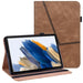 For Samsung Galaxy Tab A9 plus 11 case PU Leather Line Imprinted Tablet Cover with Card Slots - Brown - buy-cases