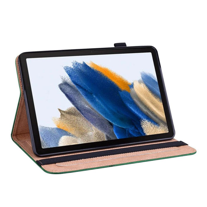 For Samsung Galaxy Tab A9 8.7 case PU Leather Stand Shell Card Holder Tablet Case - Green - buy-cases