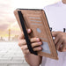 For Samsung Galaxy Tab A9 8.7 case PU Leather Stand Shell Card Holder Tablet Case - Brown - buy-cases