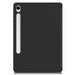 For Samsung Galaxy Tab S9 FE 10.9 Leather Case Tri-fold Stand Pen Slot Tablet Cover - Black - buy-cases