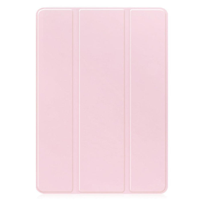 For Samsung Galaxy Tab S9 FE 10.9 Leather Case Tri-fold Stand Pen Slot Tablet Cover - Pink - buy-cases