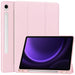 For Samsung Galaxy Tab S9 FE 10.9 Leather Case Tri-fold Stand Pen Slot Tablet Cover - Pink - buy-cases