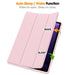 For Samsung Galaxy Tab S9 FE 10.9 Leather Case Tri-fold Stand Pen Slot Tablet Cover - Pink - buy-cases