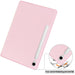 For Samsung Galaxy Tab S9 FE 10.9 Leather Case Tri-fold Stand Pen Slot Tablet Cover - Pink - buy-cases