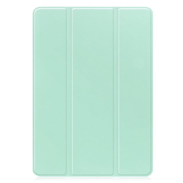 For Samsung Galaxy Tab S9 FE 10.9 Leather Case Tri-fold Stand Pen Slot Tablet Cover - Mint Green - buy-cases