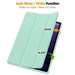 For Samsung Galaxy Tab S9 FE 10.9 Leather Case Tri-fold Stand Pen Slot Tablet Cover - Mint Green - buy-cases