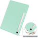 For Samsung Galaxy Tab S9 FE 10.9 Leather Case Tri-fold Stand Pen Slot Tablet Cover - Mint Green - buy-cases