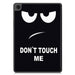 For Samsung Galaxy Tab A9 plus 11 case Pattern Printing PU Leather Tri-fold Stand Cover with Pen Slot - Don't Touch Me - buy-cases