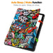 For Samsung Galaxy Tab A9 plus 11 case Pattern Printing PU Leather Tri-fold Stand Cover with Pen Slot - Graffiti - buy-cases