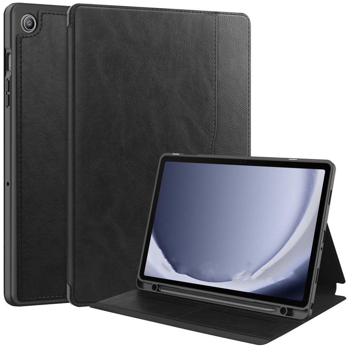 For Samsung Galaxy Tab A9 plus 11 case Shockproof Card Slot PU Tablet Cover with Stand - Black - buy-cases