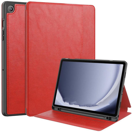 For Samsung Galaxy Tab A9 plus 11 case Shockproof Card Slot PU Tablet Cover with Stand - Red - buy-cases