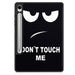 For Samsung Galaxy Tab S9 FE 10.9 / Tab S9 11 Case Leather Pattern Printing Smart Tablet Cover with Pencil Holder - Don't Touch Me - buy-cases