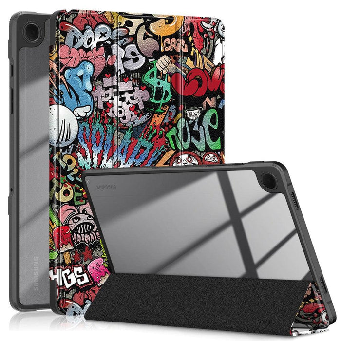 For Samsung Galaxy Tab A9 plus 11 x210 x216 Case Tri-fold Stand Pattern Printing Tablet Cover - Graffiti - buy-cases