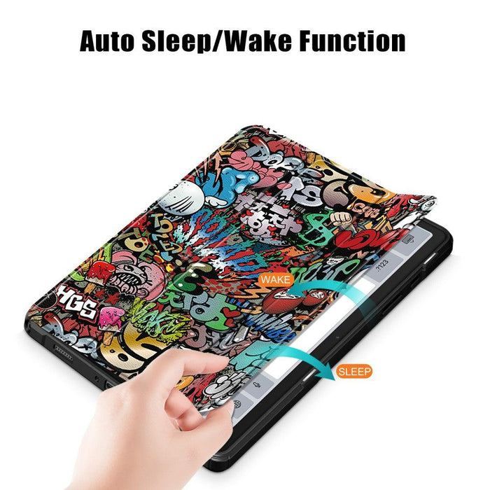 For Samsung Galaxy Tab A9 plus 11 x210 x216 Case Tri-fold Stand Pattern Printing Tablet Cover - Graffiti - buy-cases